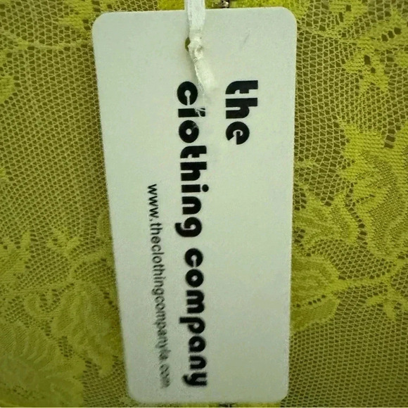 MARKED DOWN The Clothing Co Mini Cocktail Dress Glam Yellow Embellished Fringe - Picture 7 of 9